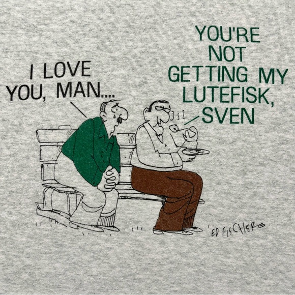 Fruit of the Loom Ed Fischer Norwegian Graphic Sweatshirt size XXL - Picture 2 of 3